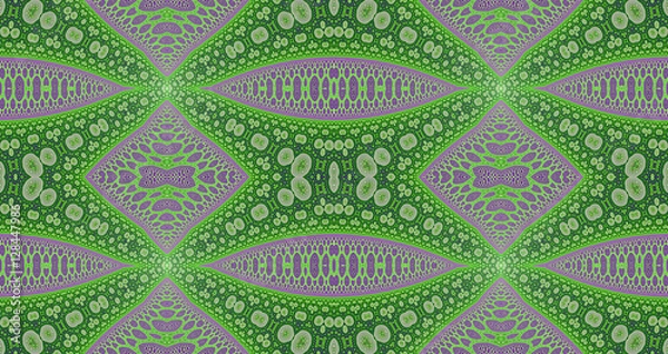 Fototapeta Abstract fractal high resolution seamless pattern background ideal for carpets, tapestries, fabric and wallpapers with a detailed abstract flower pattern in a grid