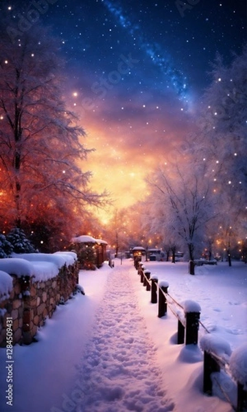 Fototapeta sunset over the river