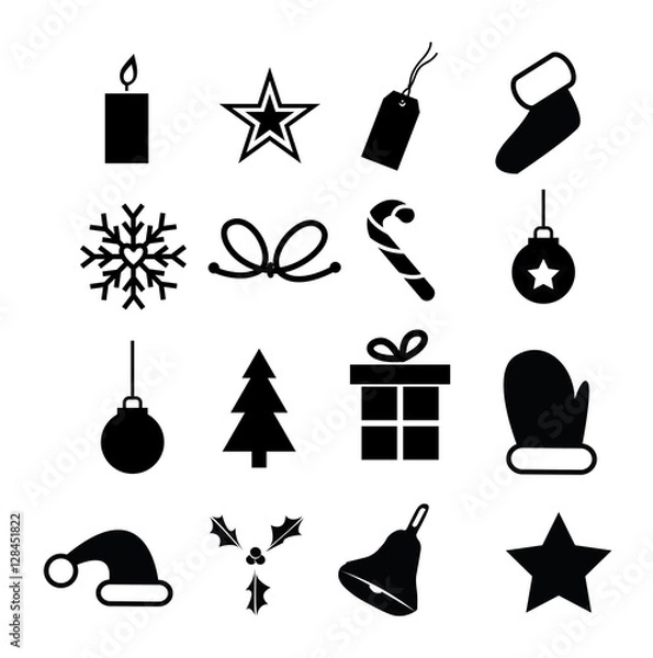 Obraz Vector of Christmas icon isolated on white background