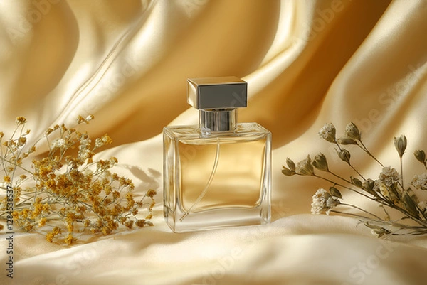 Obraz perfume bottle and gold