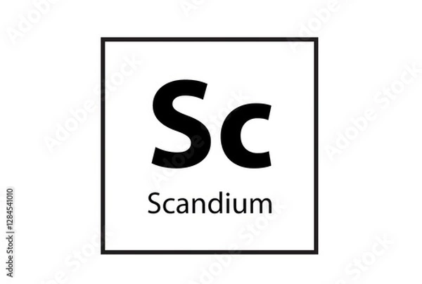Fototapeta Sc - Scandium, Periodic table element
