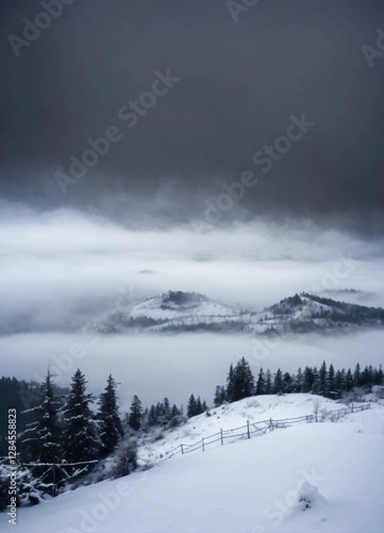Obraz winter landscape with snow