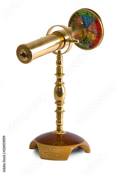 Obraz Antique kaleidoscope on white background