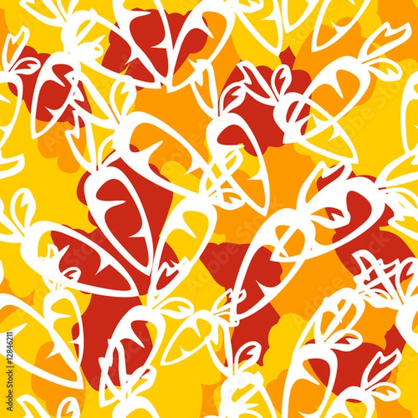 Obraz Seamless Carrot Design Wallpaper