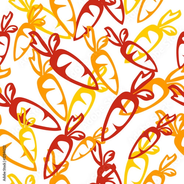 Obraz Seamless Carrot Design Wallpaper
