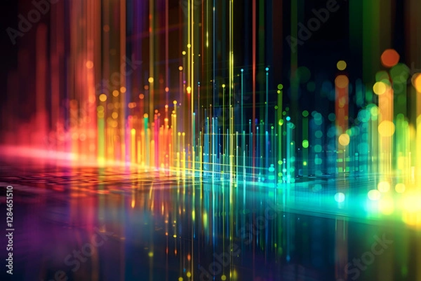 Fototapeta Dynamic Visualization in Radio Frequency Spectrum Analysis