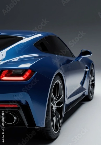 Fototapeta A sleek and powerful sports car with smooth curves and sharp details, embodying speed and luxury.