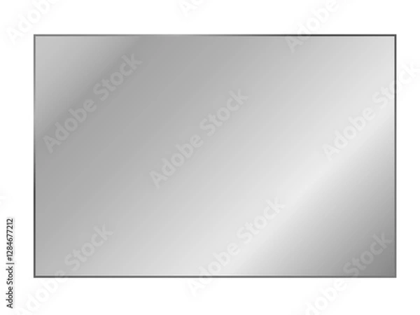 Obraz Clear, shiny acrylic sheet. Transparent plastic panel. Realistic glare and reflection on a see-through surface. Ideal for showcasing objects or designs. PNG	