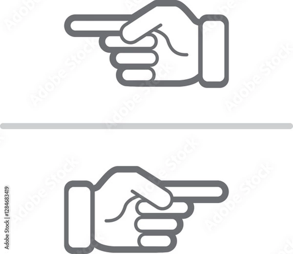 Obraz Pointing hands graphics