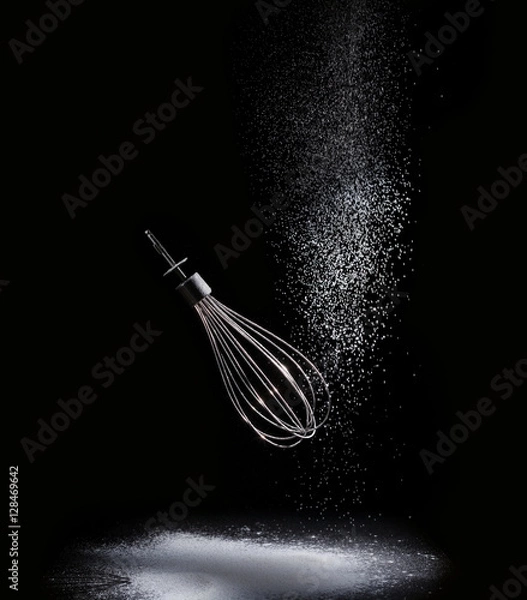 Fototapeta Kitchenware and flour