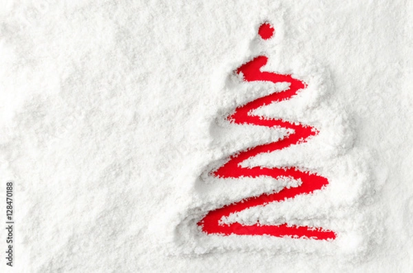 Obraz Christmas tree in the snow