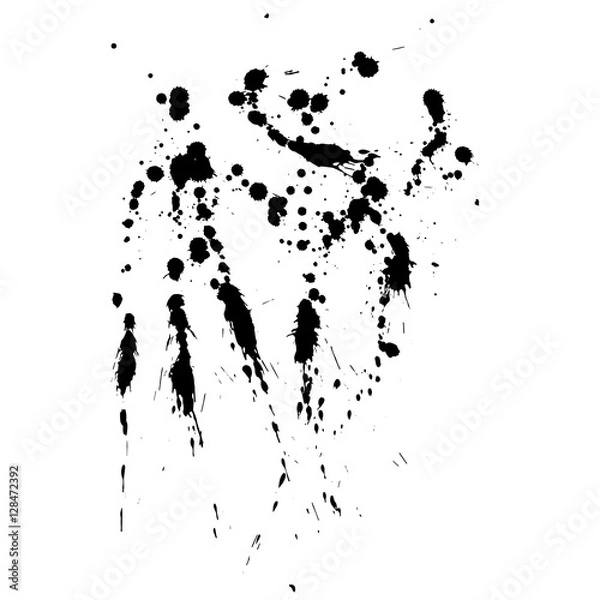 Fototapeta Vector Stains, Blots, Splashes Set. Ink splats