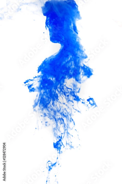 Obraz blue dye in water