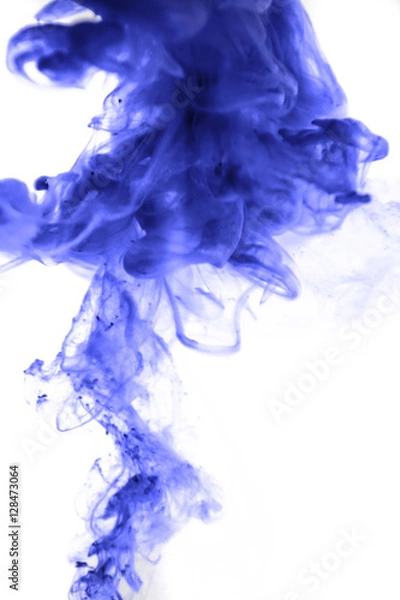 Obraz blue dye in water