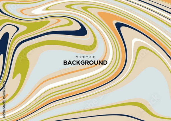 Obraz Abstract colorful marble background. Vector illustration of wavy dripping pattern. Liquid texture for cover design