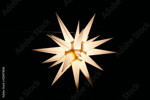 Obraz Herrnhuter Stern beleuchtet