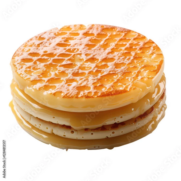 Fototapeta stack of pancakes isolated on transparent background,PNG