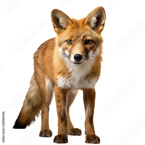 Fototapeta red fox isolated on transparent background,PNG