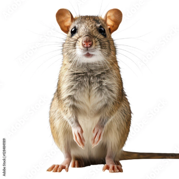 Fototapeta rat in front of isolated on transparent background,PNG