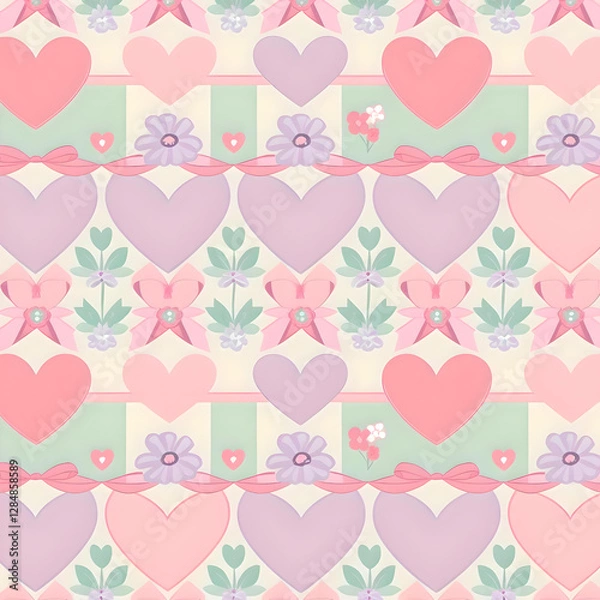 Obraz cute romantic heart of background