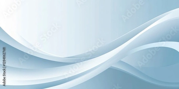 Fototapeta A background with gentle wave-like patterns in shades of blue and white, symbolizing calmness and dynamic flow in a zen style. 3