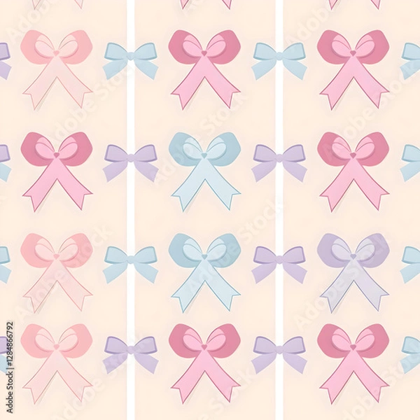 Obraz cute pastel bow of background