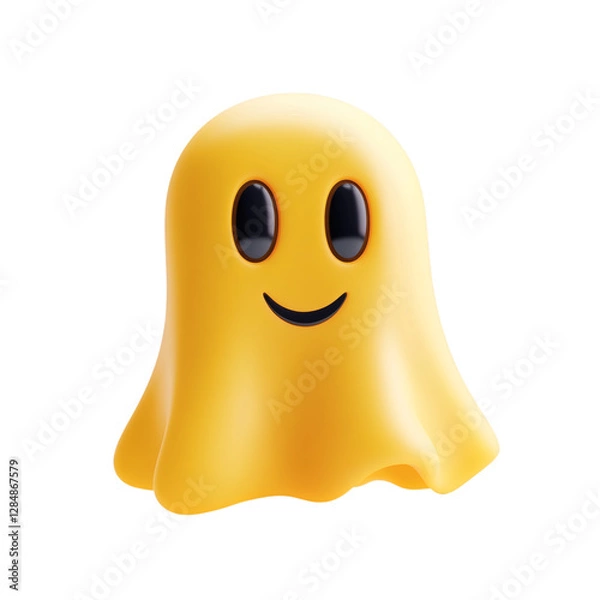 Fototapeta Snapchat Ghost Icon Isolated on Transparent Background