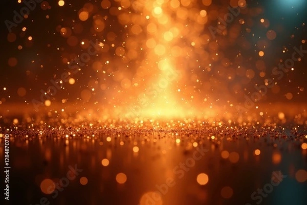 Fototapeta Lights are shining brightly on dark background