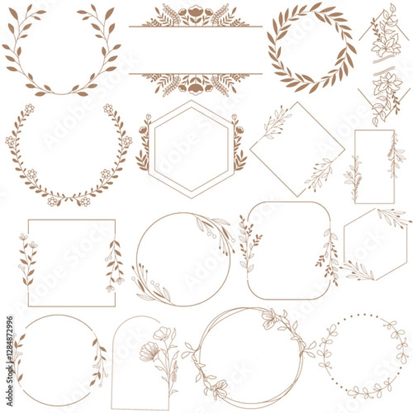 Fototapeta vector set of vintage frames