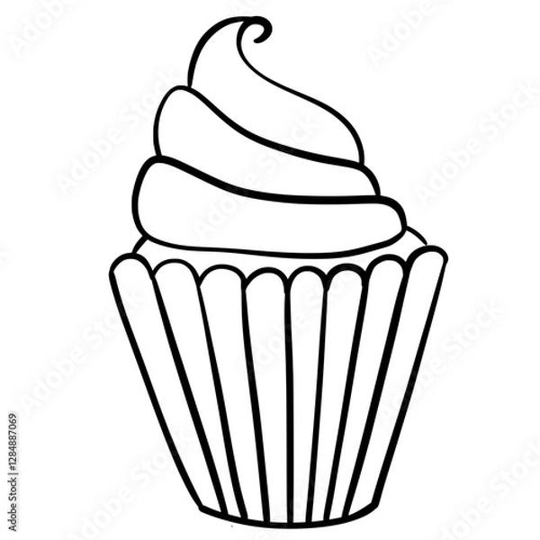 Fototapeta cupcake vector illustration