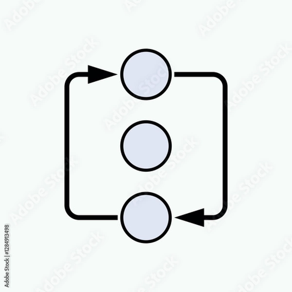 Fototapeta Arrange Icon. Arrangement, Flow. Process, Diagram Symbol. 