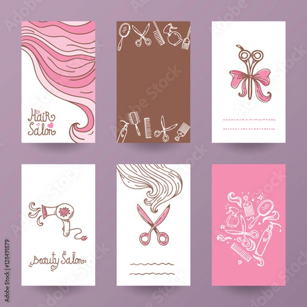 Obraz hairdressing salon flyer vector