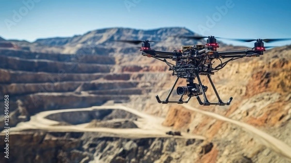 Fototapeta Drone Aerial Photography over Open-Pit Mine