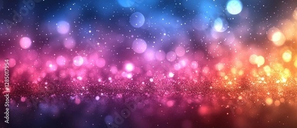 Fototapeta Pastel Gradient Abstract Background Texture with Holographic Noise and Dreamy Bokeh Effect