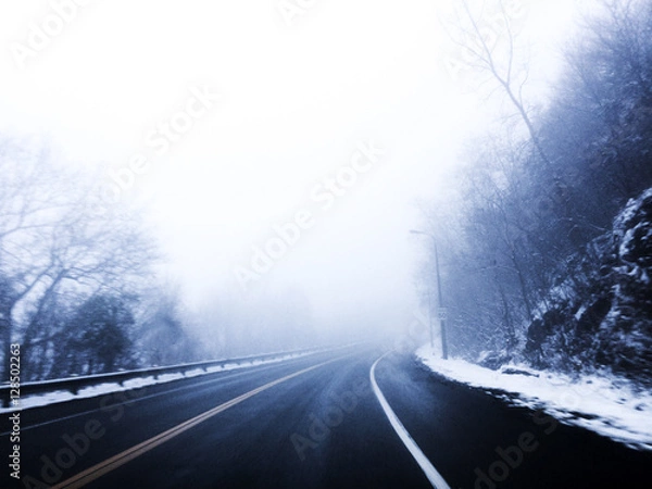 Obraz foggy road