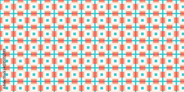Obraz Vibrant Geometric Harmony in Retro Hues