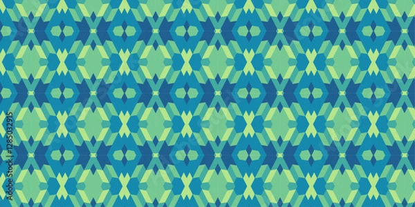 Obraz Deep Blue and Green Symmetric Flow