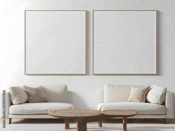 Obraz modern living room design, elegant minimalistic interior designs, home architecture ideas, renovation ideas,luxury modern house interior design for real estate housing project,Frame mockup