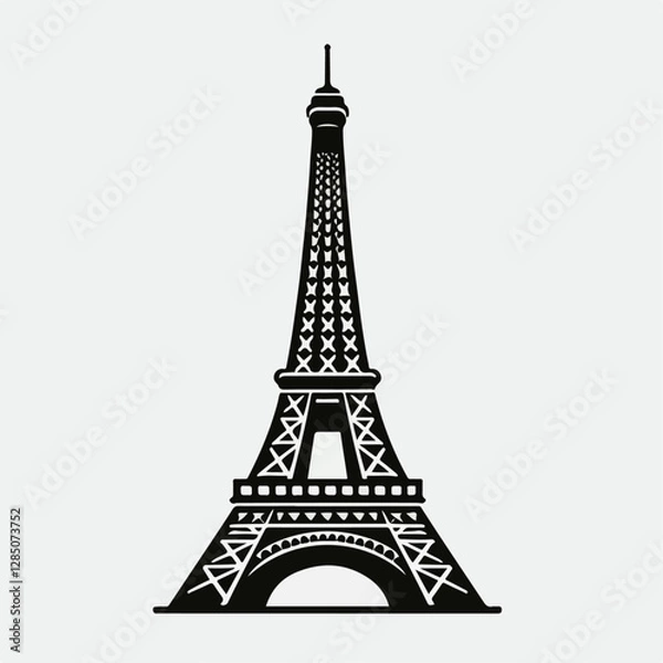 Fototapeta eiffel tower vector illustration