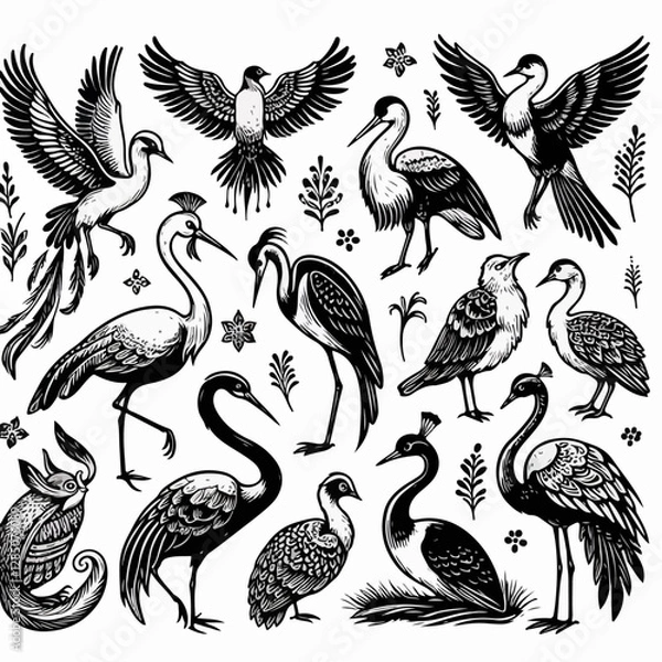 Fototapeta bird vector illustration