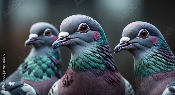 Fototapeta Images featuring groups of pigeons
