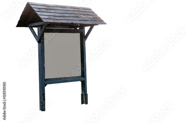 Obraz wooden board in mountain, isolated