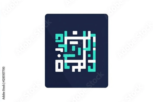 Obraz Abstract geometric design with a modern flair in vibrant colors on a dark background