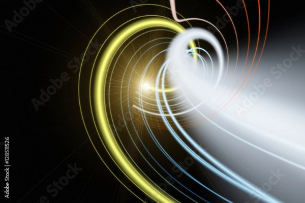 Fototapeta Futuristic particle background design illustration with lights