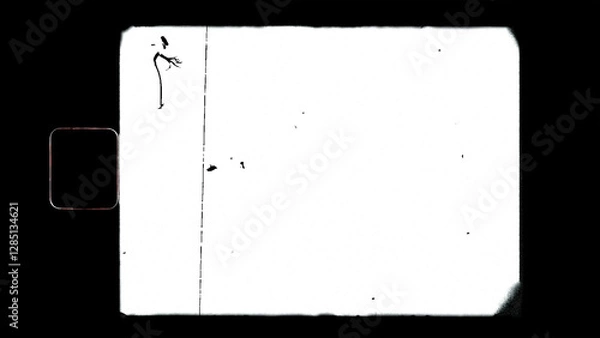 Obraz blank or empty super 8 film filmgrain dust and scratches. Opacity or screen mode usage for overlay