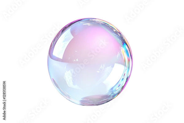 Obraz Colorful Soap Bubble Reflecting Light on a Dark Background