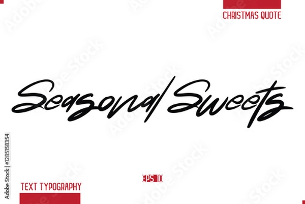 Obraz Calligraphy Lettering Or Xmas Cake Greeting Card Text Quote Seasonal Sweets Seasonal Sweets