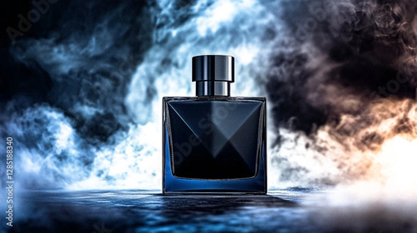 Obraz perfume bottle on black background