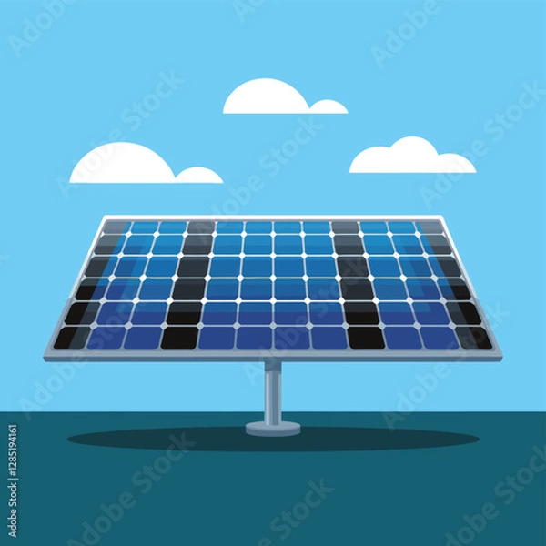 Obraz 2d vector environment Collection Solar Panel icon Symbolizing clean and renewable solar energy.