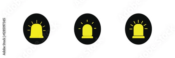 Fototapeta siren solid icon